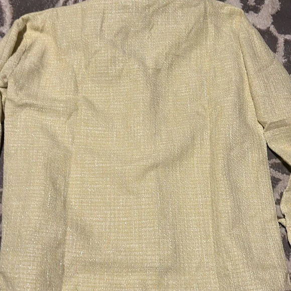 Andree button front shirt. New with tags. Pale yellow. Shacket - Picture 5 of 5